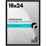 Americanflat 18x24 Parlak Pleksiglaslı Siyah Poster Çerçevesi - İnce Kenarlık 45 x 60 cm Duvar için Büyük Resim Çerçevesi, Yatay v - Seçenekler: 1 Pack, 1 US Big, 1 paket, Düz, Frame, Modern, Solid...