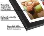Americanflat 20 x 41 cm resim çerçevesi kolaj - Üç adet 13 x 18 cm fotoğrafı duvarınızda gösterin - ailenin birden fazla resmi için resim çerçevesi - kırılmaz camlı kompozit ahşap - siyah