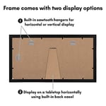 Americanflat 20 x 41 cm resim çerçevesi kolaj - Üç adet 13 x 18 cm fotoğrafı duvarınızda gösterin - ailenin birden fazla resmi için resim çerçevesi - kırılmaz camlı kompozit ahşap - siyah