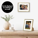 Americanflat 6x8 Altın Resim Çerçevesi - Mat veya 6x8 Çerçeve Mat ile 4x6 Resim Çerçevesi olarak kullanın - Duvar veya Masa Üstü Ekran için Kı - Seçenekler: 1 Paket, 1 adet, 2 adet, 2'li Paket, Modern