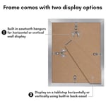Americanflat 8x10 Resim Çerçevesi Seti 2 inç Gümüş - Mat veya 8x10 Çerçeve ile 5x7 Resim Çerçevesi olarak kullanın - Duvar ve Masa Üstü için Pleksiglas Kapaklı ve Şövaleli Kolaj Resim Çerçeveleri
