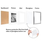 Americanflat 8x10 Resim Çerçevesi Seti 2 inç Gümüş - Mat veya 8x10 Çerçeve ile 5x7 Resim Çerçevesi olarak kullanın - Duvar ve Masa Üstü için Pleksiglas Kapaklı ve Şövaleli Kolaj Resim Çerçeveleri