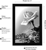 Americanflat Cilalı Pleksiglas ile 12x18 Poster Çerçevesi - Epik Koleksiyon - Ahşap Galeri Duvar Çerçeveleri - Duvar Ekranı için Fotoğraf Çerçevesi - Siyah