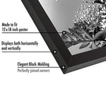 Americanflat Cilalı Pleksiglas ile 12x18 Poster Çerçevesi - Epik Koleksiyon - Ahşap Galeri Duvar Çerçeveleri - Duvar Ekranı için Fotoğraf Çerçevesi - Siyah