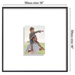 Americanflat Cilalı Pleksiglaslı 16x16 Yüzer Resim Çerçevesi - Mat ile 5x7 Çerçeve veya 16x16 Mat Olmayan Çerçeve olarak kullanın - Fusion Flo - Seçenekler: 1 Paket, 1 adet, 2 adet, 2'li Paket, Modern