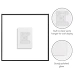 Americanflat Cilalı Pleksiglaslı 16x16 Yüzer Resim Çerçevesi - Mat ile 5x7 Çerçeve veya 16x16 Mat Olmayan Çerçeve olarak kullanın - Fusion Flo - Seçenekler: 1 Paket, 1 adet, 2 adet, 2'li Paket, Modern
