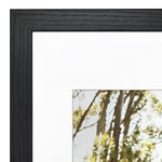 Americanflat Cilalı Pleksiglaslı 16x24 Poster Çerçevesi - Mat ile 12x18 Çerçeve veya 16x24 Mat Olmayan Çerçeve olarak kullanın - Hudson Koleksiyonu - Duvar Ekranı için Geniş Resim Çerçevesi - Siyah