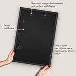 Americanflat Cilalı Pleksiglaslı 16x24 Poster Çerçevesi - Mat ile 12x18 Çerçeve veya 16x24 Mat Olmayan Çerçeve olarak kullanın - Hudson Koleksiyonu - Duvar Ekranı için Geniş Resim Çerçevesi - Siyah