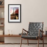 Americanflat Cilalı Pleksiglaslı 16x24 Poster Çerçevesi - Mat ile 12x18 Çerçeve veya 16x24 Mat Olmayan Çerçeve olarak kullanın - Hudson Koleksiyonu - Duvar Ekranı için Geniş Resim Çerçevesi - Siyah
