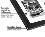 Americanflat Kırılmaya Dayanıklı Camlı 4x4 Resim Çerçevesi Kolajı - Dört 4x4 Fotoğrafa Uyar veya Bir 10x10 Resim Çerçevesi Olarak Kullanılır - İmza Koleksiyonu - Duvar Ekranı için Kolaj Çerçeveleri