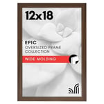 Americanflat Maun içinde 12x18 Poster Çerçevesi - Tasarlanmış Ahşap Çerçeve ve Cilalı Pleksiglas Kapaklı Fotoğraf Çerçevesi - Dahili Asma Donanımı ile Duvar için Yatay ve Dikey Formatlar