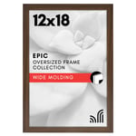 Americanflat Maun içinde 12x18 Poster Çerçevesi - Tasarlanmış Ahşap Çerçeve ve Cilalı Pleksiglas Kapaklı Fotoğraf Çerçevesi - Dahili Asma Donanımı ile Duvar için Yatay ve Dikey Formatlar