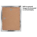 Americanflat Parlak Kristal Netliğinde Camlı 11x14 Resim Çerçevesi - Mat ile 8x10 Çerçeve olarak kullanın veya 11x14 Matsız Çerçeve - İmza Koleksiyonu - Duvar Ekranı için Fotoğraf Çerçevesi - Gümüş