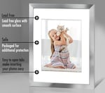 Americanflat Parlak Kristal Netliğinde Camlı 11x14 Resim Çerçevesi - Mat ile 8x10 Çerçeve olarak kullanın veya 11x14 Matsız Çerçeve - İmza Koleksiyonu - Duvar Ekranı için Fotoğraf Çerçevesi - Gümüş