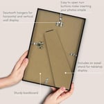 Americanflat Resim çerçevesi, 20,3 x 30,5 cm, kırılmaz camlı, duvar ve masa plakası için yatay ve dikey formatlar (2 adet) - Seçenekler: 4x4, 4x6, 5x5, 8x12, 2'li Paket