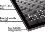 Americanflat Resim çerçevesi, 20,3 x 30,5 cm, kırılmaz camlı, duvar ve masa plakası için yatay ve dikey formatlar (2 adet) - Seçenekler: 4x4, 4x6, 5x5, 8x12, 2'li Paket