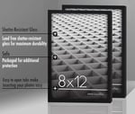 Americanflat Resim çerçevesi, 20,3 x 30,5 cm, kırılmaz camlı, duvar ve masa plakası için yatay ve dikey formatlar (2 adet) - Seçenekler: 4x4, 4x6, 5x5, 8x12, 2'li Paket