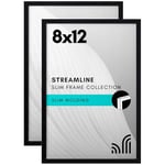 Americanflat Resim çerçevesi, 20,3 x 30,5 cm, kırılmaz camlı, duvar ve masa plakası için yatay ve dikey formatlar (2 adet) - Seçenekler: 4x4, 4x6, 5x5, 8x12, 2'li Paket