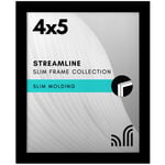 Americanflat Siyah 4x5 Resim Çerçevesi - Kırılmaya Dayanıklı Camlı İnce Kenarlıklı Fotoğraf Çerçevesi, Asma Donanımı ve Duvar veya - Seçenekler: 4x5, 10x14, 10x20, 16x22, 17x21, 18x20, 21x28, 25x25...