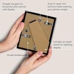 Americanflat Siyah 4x5 Resim Çerçevesi - Kırılmaya Dayanıklı Camlı İnce Kenarlıklı Fotoğraf Çerçevesi, Asma Donanımı ve Duvar veya - Seçenekler: 4x5, 10x14, 10x20, 16x22, 17x21, 18x20, 21x28, 25x25...