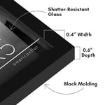 Americanflat Siyah 4x5 Resim Çerçevesi - Kırılmaya Dayanıklı Camlı İnce Kenarlıklı Fotoğraf Çerçevesi, Asma Donanımı ve Duvar veya - Seçenekler: 4x5, 10x14, 10x20, 16x22, 17x21, 18x20, 21x28, 25x25...