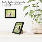Americanflat Siyah 4x5 Resim Çerçevesi - Kırılmaya Dayanıklı Camlı İnce Kenarlıklı Fotoğraf Çerçevesi, Asma Donanımı ve Duvar veya - Seçenekler: 4x5, 10x14, 10x20, 16x22, 17x21, 18x20, 21x28, 25x25...