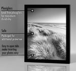 Americanflat Siyah 8x10 Resim Çerçevesi - 5'li Fotoğraf Çerçevesi Seti - Parlak pleksiglaslı Duvar ve Masa Üstü için Yatay veya Dikey Ekran için Testere Dişi Asma Donanımı ve Şövale Dahil