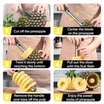 Ananas Oyuucu, [Geliştirilmiş, Güçlendirilmiş, Kalın Bıçak] Newness Premium Ananas Oyacağı Sökücü (Siyah)