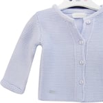 Andywawa Knitwear Basic Bebek Ceketi AC24333 Mavi 9-12 Ay