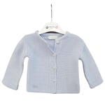 Andywawa Knitwear Basic Bebek Ceketi AC24333 Mavi 9-12 Ay