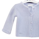 Andywawa Knitwear Basic Bebek Ceketi AC24333 Mavi 9-12 Ay