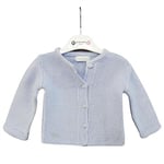 Andywawa Knitwear Basic Bebek Ceketi AC24333 Mavi 9-12 Ay