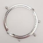 Angel Çanta Aksesuar 10.5 cm Oval Cüzdan Klipsi Cüzdan Bursu Gümüş Renk