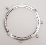 Angel Çanta Aksesuar 10.5 cm Oval Cüzdan Klipsi Cüzdan Bursu Gümüş Renk