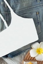 Angelsin Ayarlanabilir Askılı Şık Tasarım Bikini Üstü