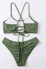 Angelsin Brezilyan Arkadan Büzgülü Sırt Bağlamalı Bikini Takım
