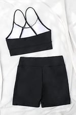 Angelsin Deniz Şortlu Sırtı Çapraz Tankini Bikini Takım
