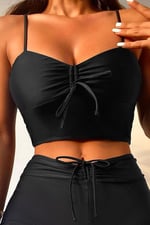 Angelsin Önden Ayarlı Büzgülü Bikini Üstü