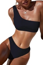 Angelsin Özel Fitilli Kumaş Bikini Takım
