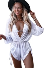 Angelsin Şifon Pareo Plaj Elbisesi Cover Up Kimono