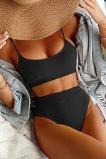 Angelsin Yüksek Bel Özel Kumaş BiKini Altı