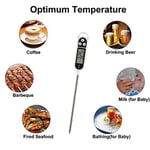 Anında Okuma Dijital Et Termometresi Uzun Prob Otomatik Kapatma LCD Ekran Mutfak Termometresi Barbekü Et Şeker Süt Su Reçeli Izgara için