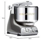 Ankarsrum Assistent 6230 Black Chrome – 1500 W | 7L paslanmaz çelik kase | geri dönüştürülmüş alüminyum | İsveç'te el yapımı | sağlam ve çok yönlü