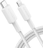 Anker 322 USB-C to Lightning Örgülü Kablo, 1.8 m, Beyaz - A81B6