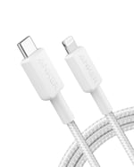 Anker 322 USB-C to Lightning Örgülü Kablo, 1.8 m, Beyaz - A81B6