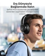 Anker soundcore Q20i Kulak Üstü Bluetooth Kulaklık, Hibrit Aktif Gürültü Engelleme, 40 Saat Çalma Süresi, Yüksek Çözünürlüklü Ses, Derin Bas, Uygulama Üzerinden Kişiselleştirme, Siyah - A3004
