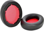 anker uyumlu soundcore life Q10 Q10 bt ile uyumlu kuklaklık pedi q10 kuklaklık süngeri soundcore life Q10 Bt kulaklık yastığı anker soundcore life Q10 Q10 bt kuklaklık pedi(Siyah - Kırmızı Deri)