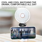 Anncain Taşınabilir El Vantilatörü, Mini Katlanabilir Masa Üstü Vantilatör, 5 Hızlı USB Şarj Edilebilir Vantilatörler, LED Ekranlı Ev Ofis Seyahat için Pil ile Çalışan Mini El Vantilatörü (Beyaz)