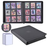 ANOVEL Toploader Binder 252 Cepli Depolama Albümü Ticaret Kartı Üstten Yükleyiciler için Çift Taraflı Cep PU Koleksiyon Cilt, 3x4 inç Üstten Yükleyiciler 20 Parça Dahil
