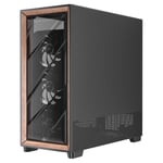 Antec Flux Pro, 6x PWM Fan Dahil, Ahşap Ön Panel, iShift PSU 90° Montaj, Type-C, 420mm Radyatör Desteği, Sıcaklık Göstergeli, Tam Kule E-ATX PC Kasası, Siyah
